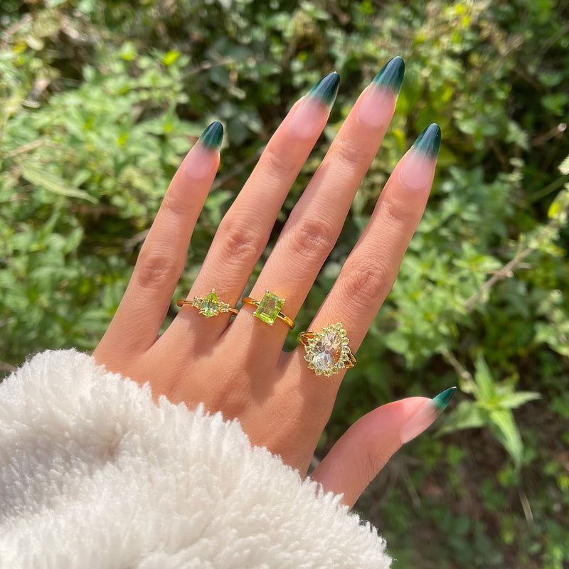 Earth Angel Peridot Crystal Ring