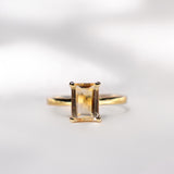 Sun Queen Citrine Crystal Ring
