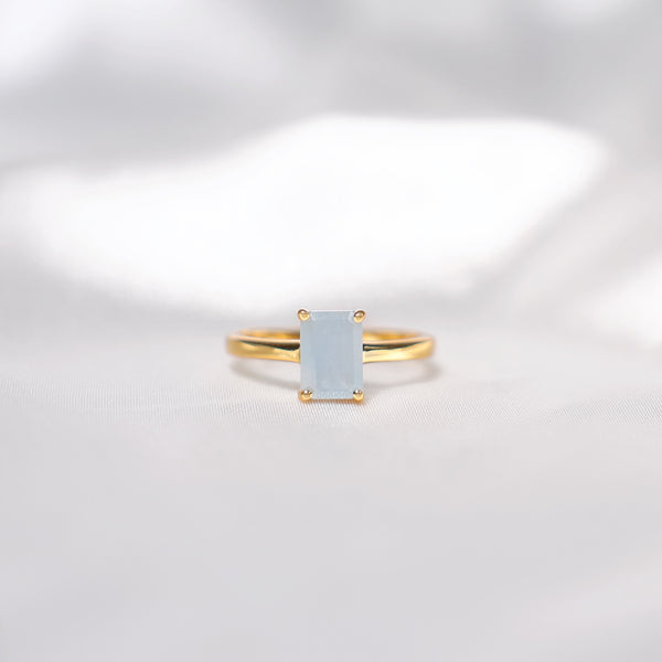 Ocean Angel Aquamarine Crystal Ring