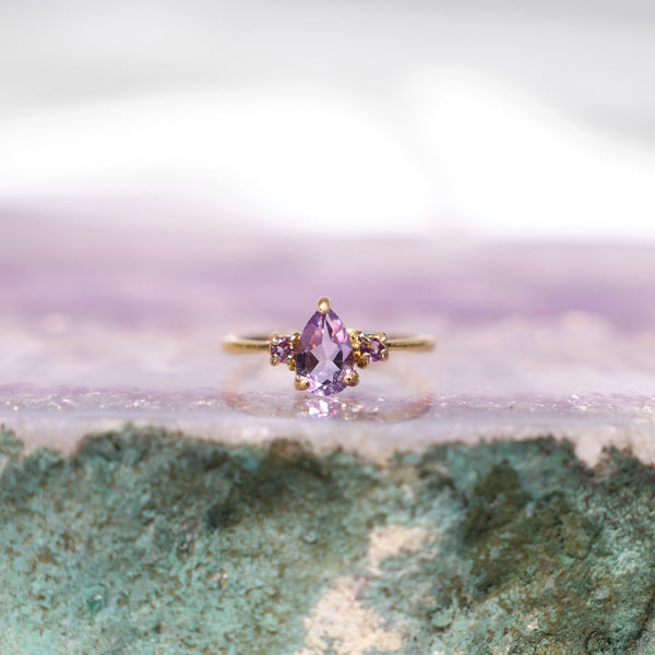 Princess Of The Divine Amethyst Crystal Ring