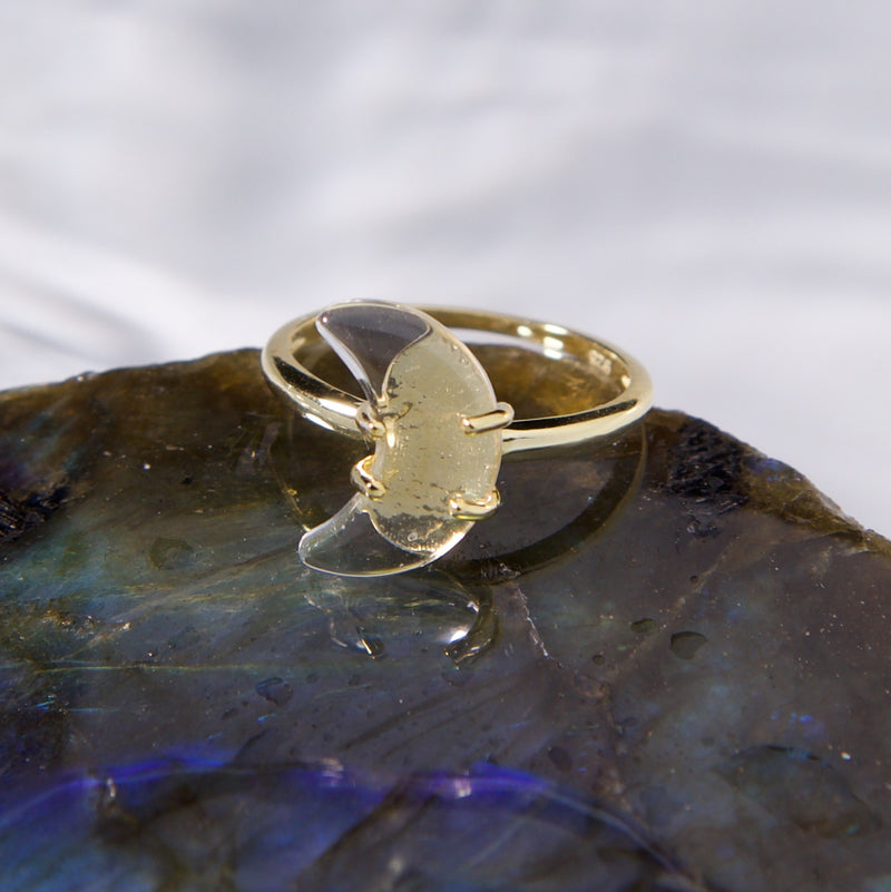 Queen Of The Moon Ring In Clear Quartz
